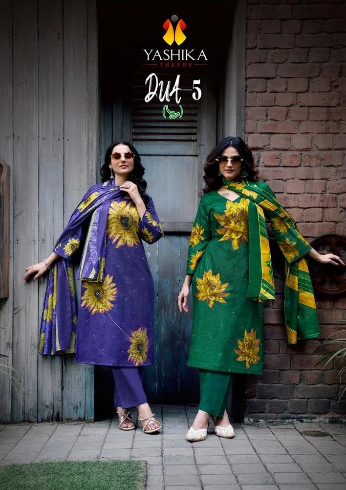 YASHIKA TRENDS DUA-5 HEAVY COTTON DIGITAL PRINT DRESS MATERIAL
