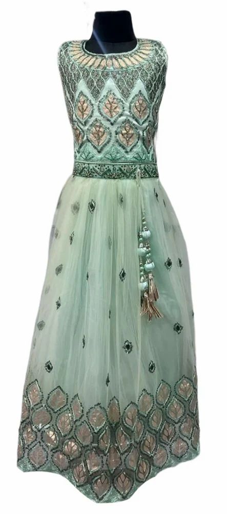 Sea Green Net Lehenga Choli