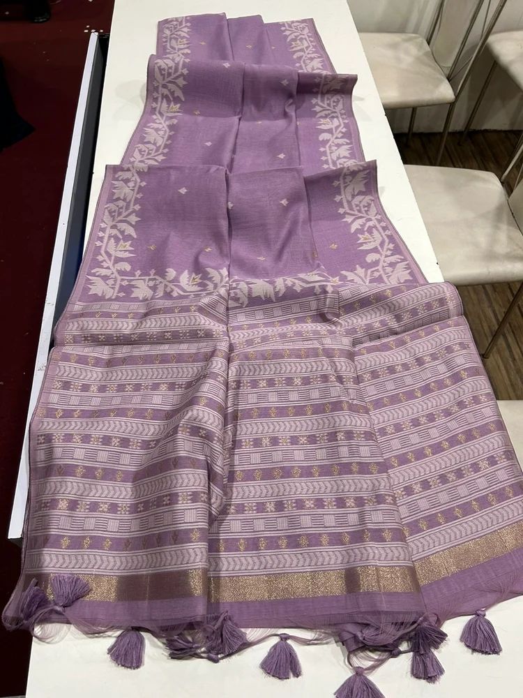 Premium Soft mul cotton saree with traditional jamdani saree