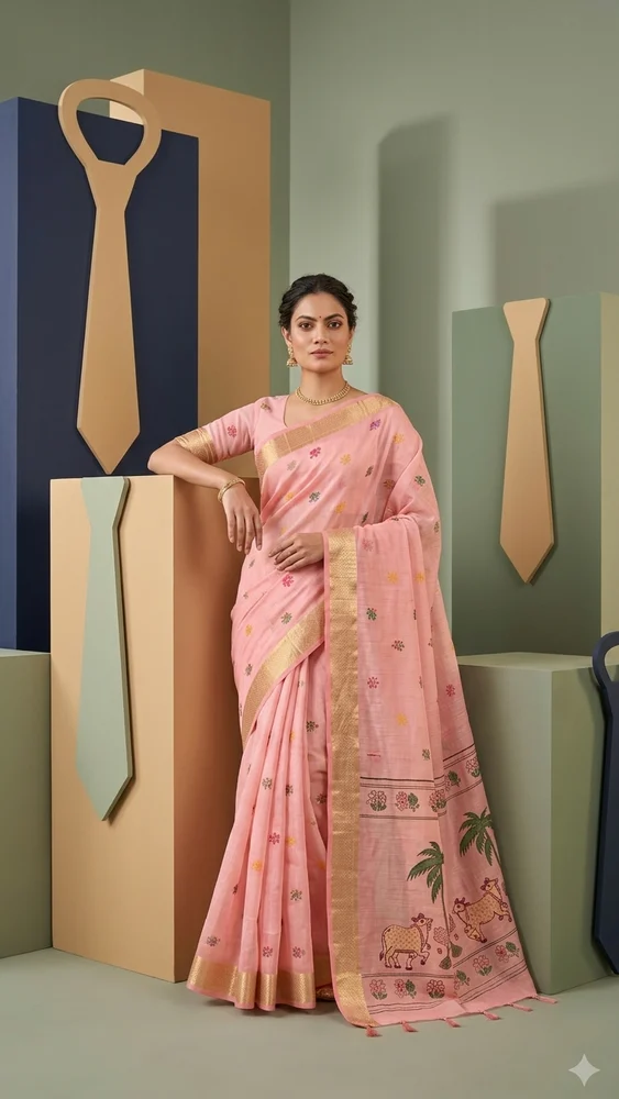 PINK PICHWAI SAREE