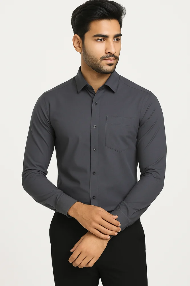 Grey Cotton Shirts