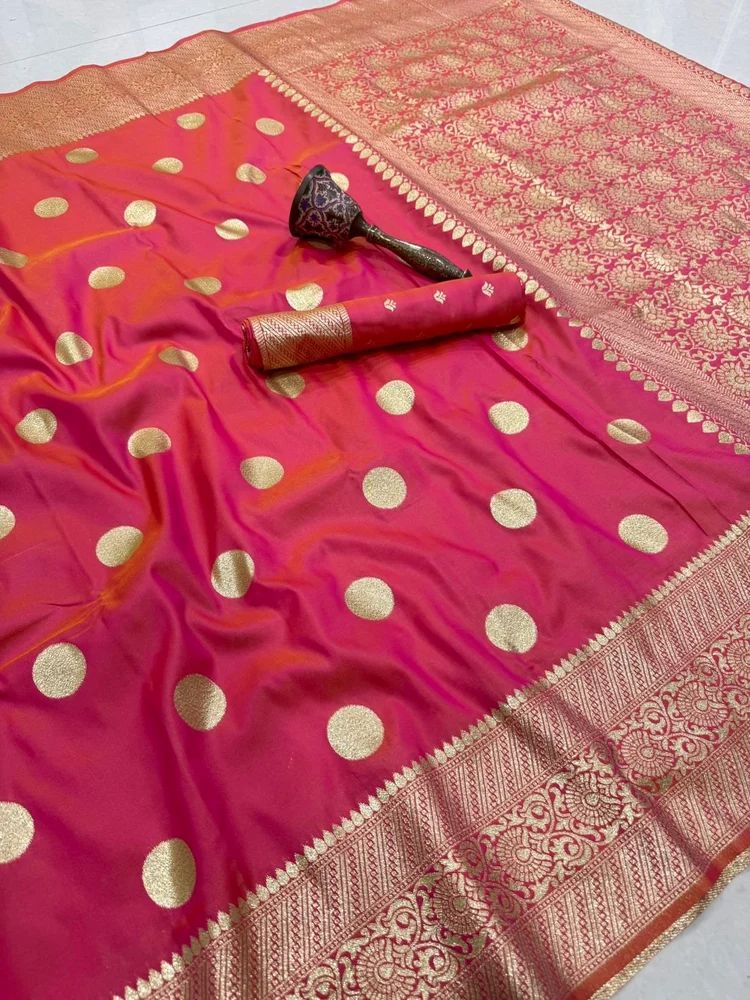PURE HEAVY BANARASI SILK GOLD JARI WEAVING SAREE