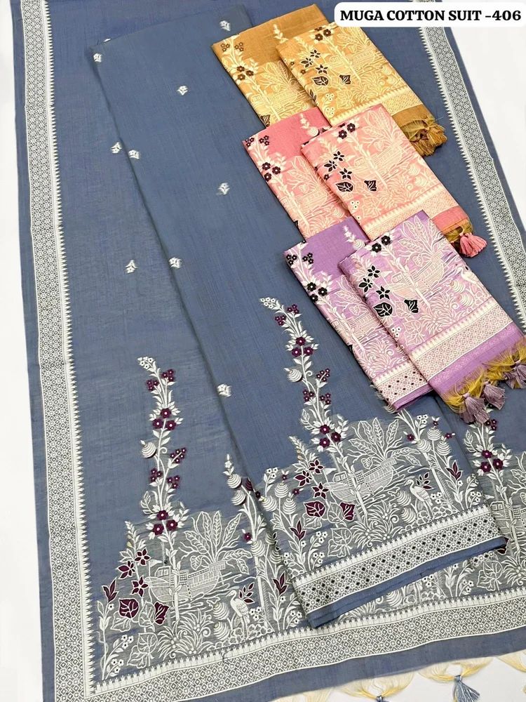MUGA COTTON DRESS MATERIAL