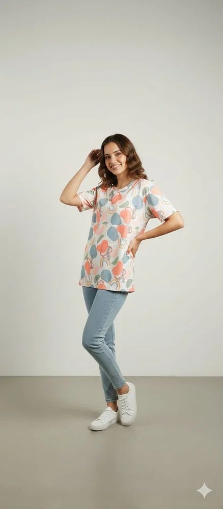Girls Printed T Shirt