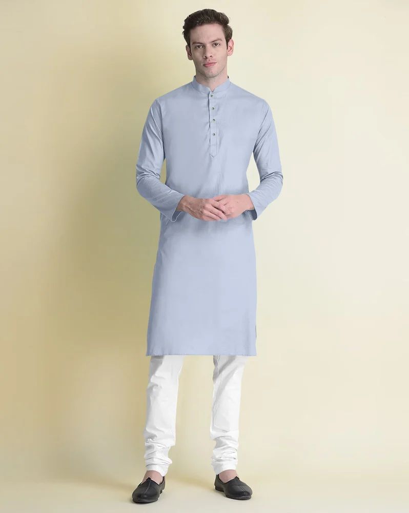 Men's Cotton Solid Kurta
