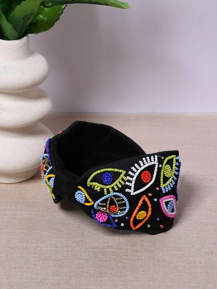 Embroidered Beaded Hairband