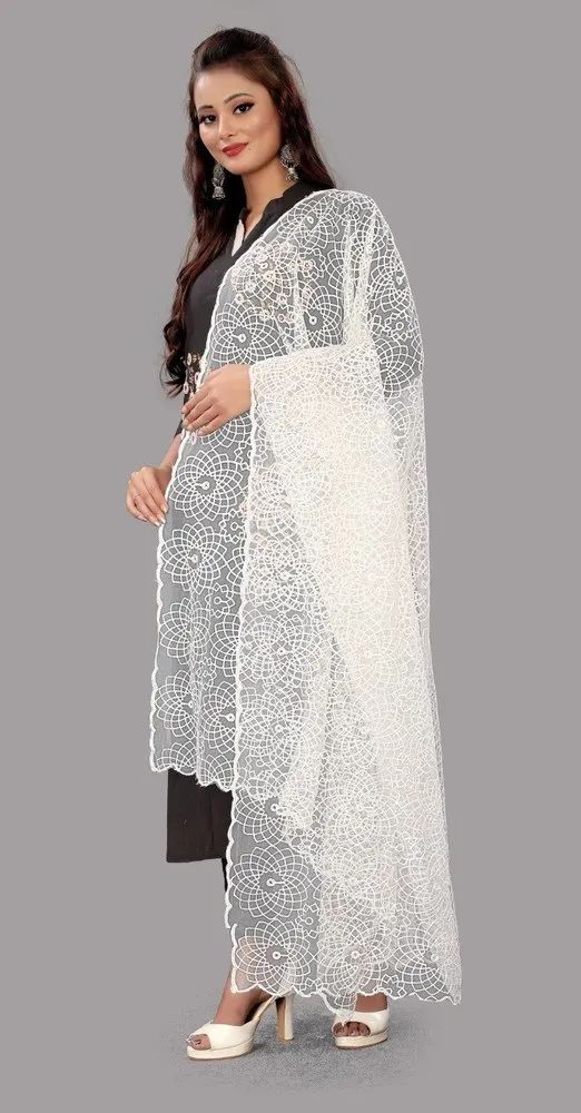 Aari Embroidery Work Dupatta