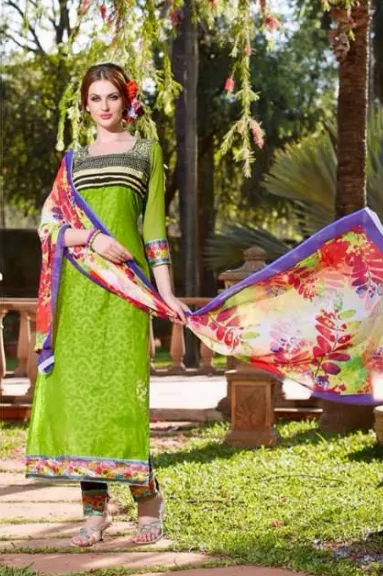 Cotton Lawn With Embroidery Suit D No 8
