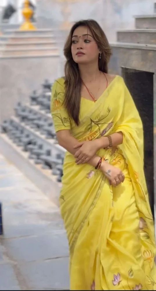 Digital Printed Linen Saree