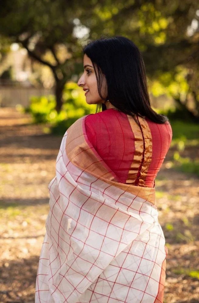 Digital Printed Linen Saree
