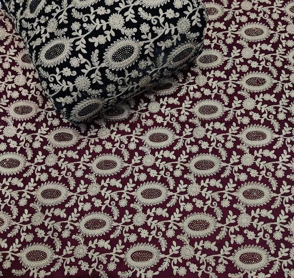 Velvet Embroidered Fabric