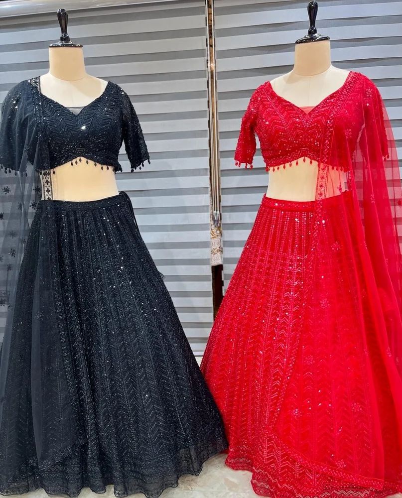 Designer Unstitched Beaded Lehenga choli fabric