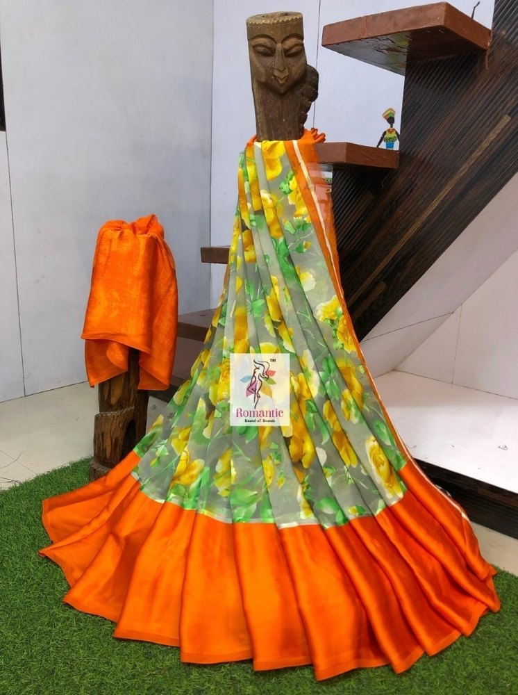 Panku Web Women Chiffon Satin Patta Saree