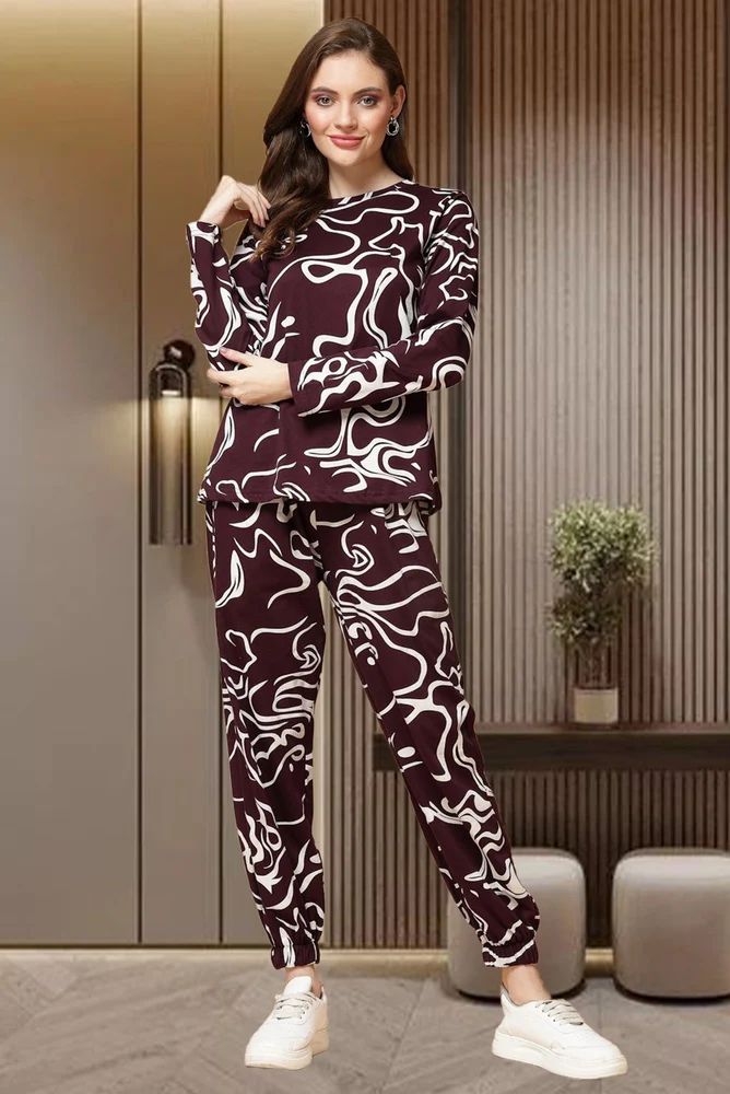 Inland Wave Abstract Printed Tracksuit