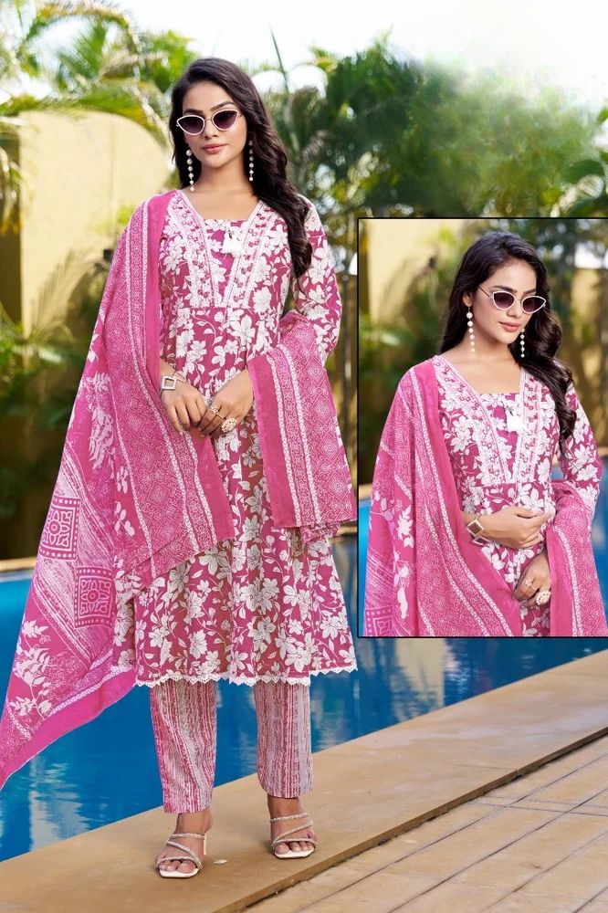 Office Wear Pure Cotton Kurti Set