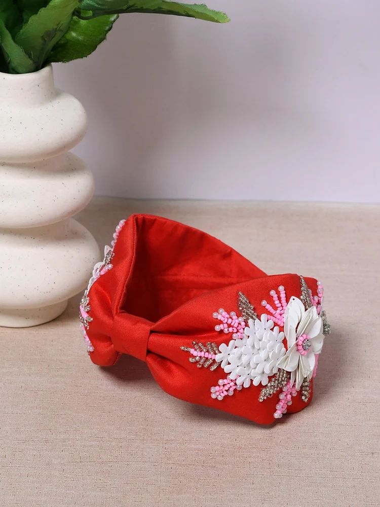 Embroidered Beaded Hairband