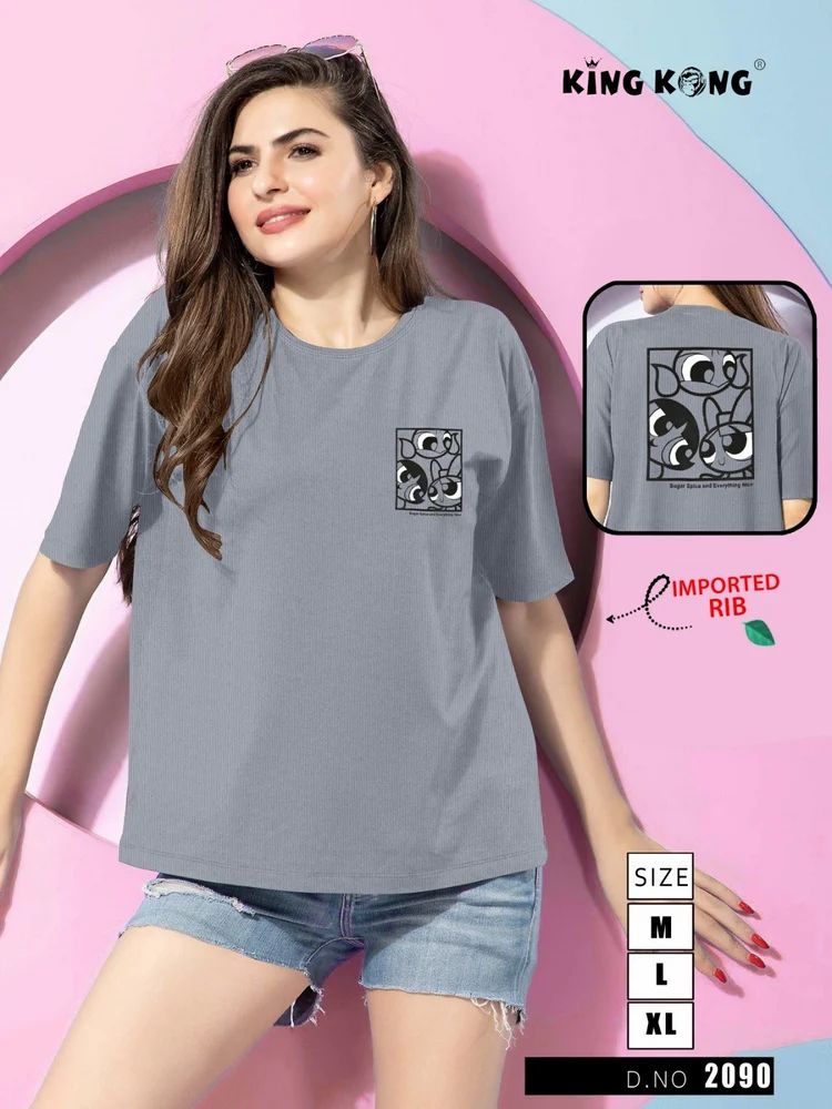 Ladies Oversized Loose Fit T Shirt (Size M to XL)