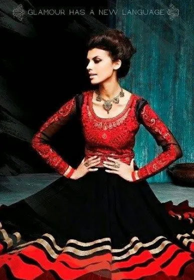 Pure Georgette Semi Stitched Suit D No 9013