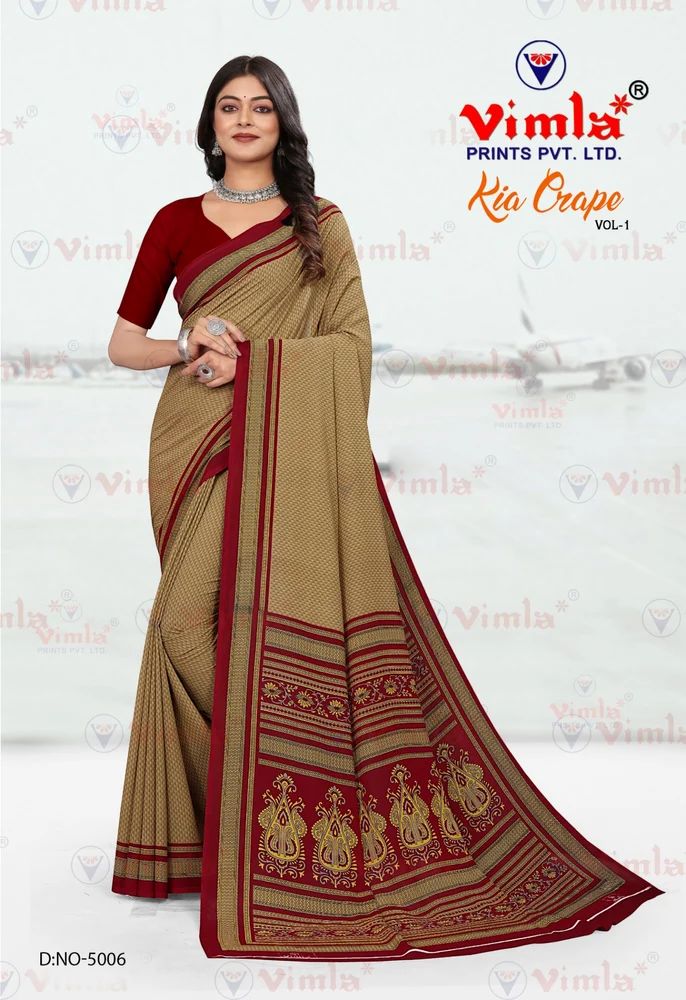 Kia Crepe Printed Saree