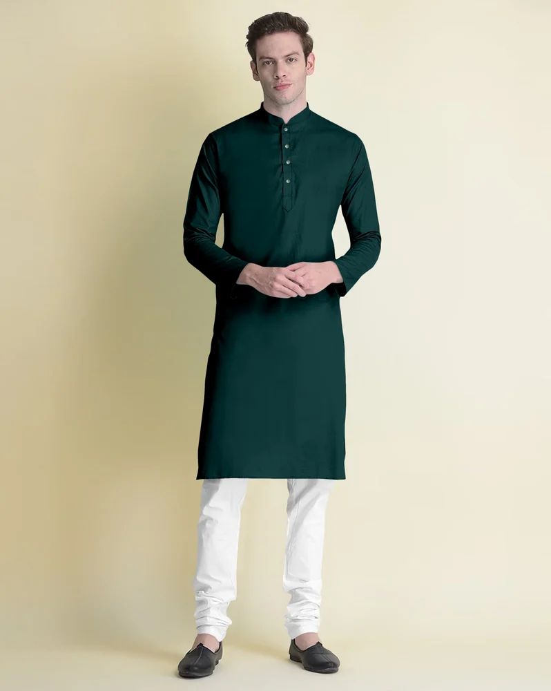 Men's Cotton Solid Kurta