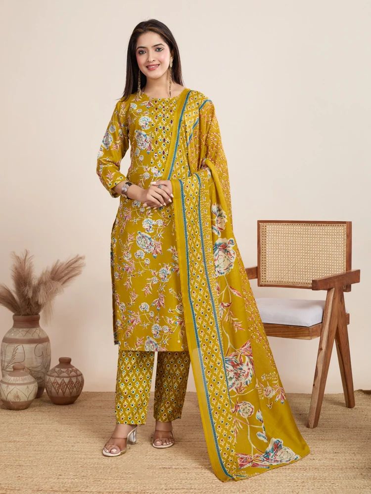 Kurta Pant Dupatta Set
