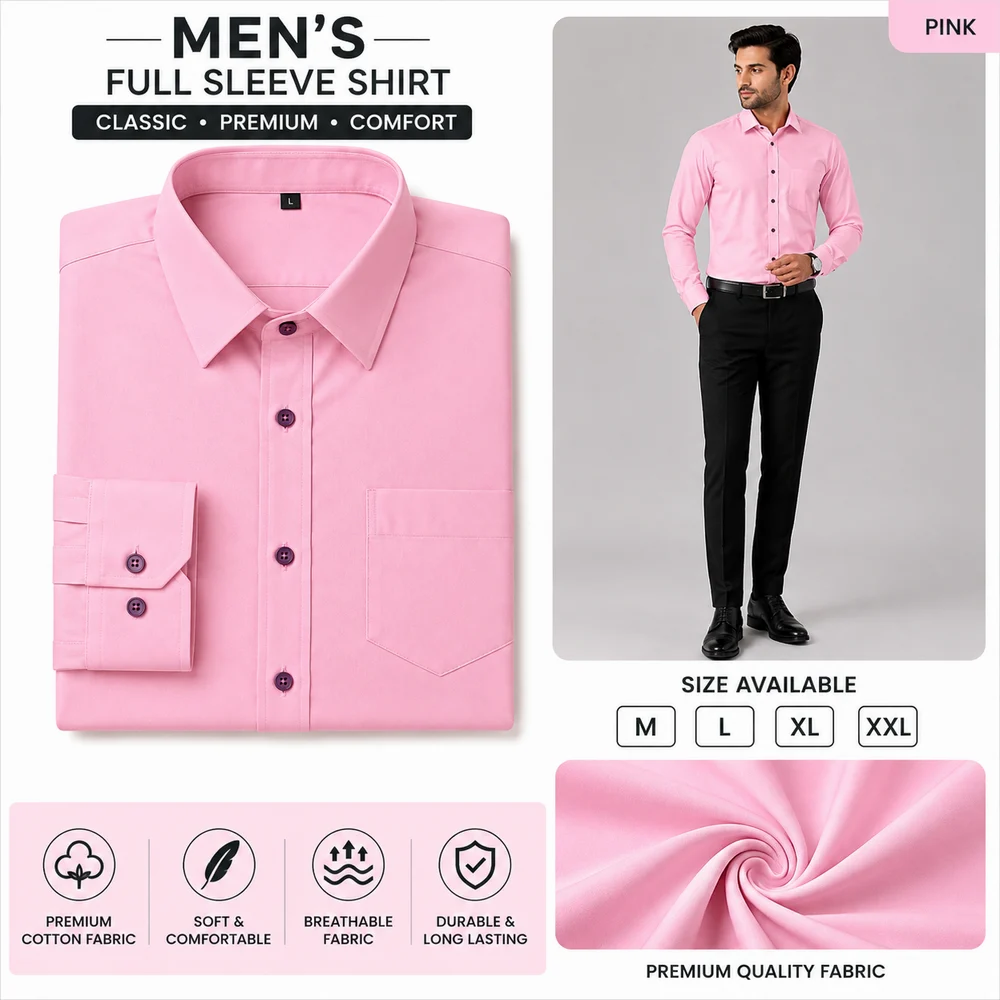 Pink Plain Shirt