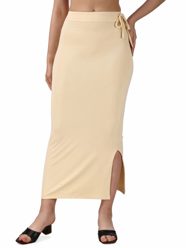 Nylon Spandex Beige Saree Shapewear