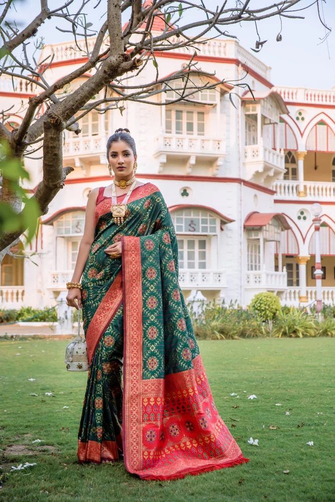 Traditional Red Patola Saree