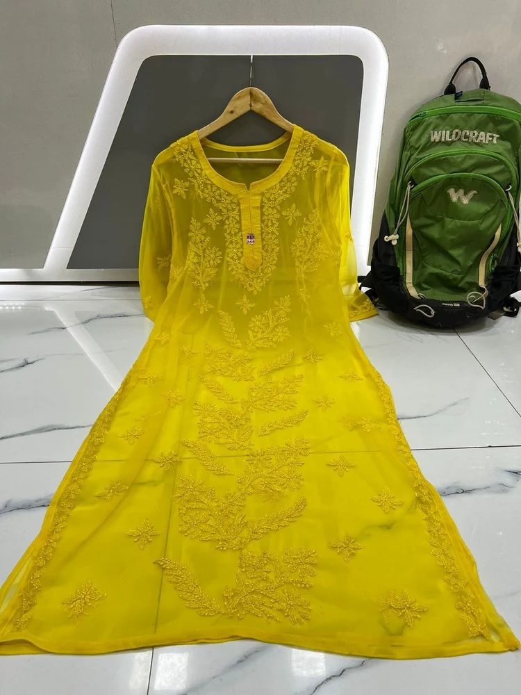 Georgette Chikankari Kurti