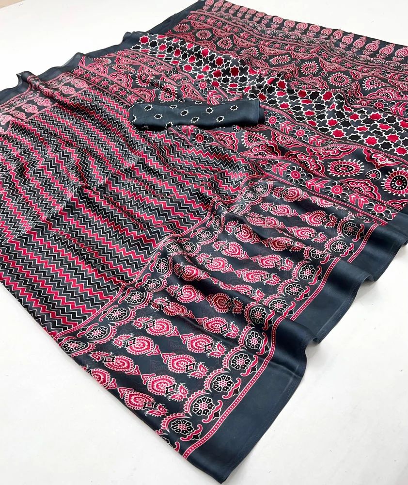 Ajrakh Print Saree