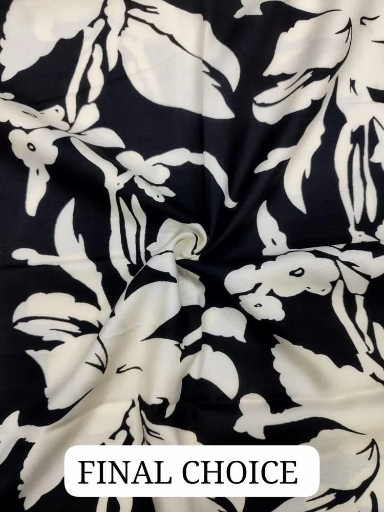 Pure viscose rayon printed fabric