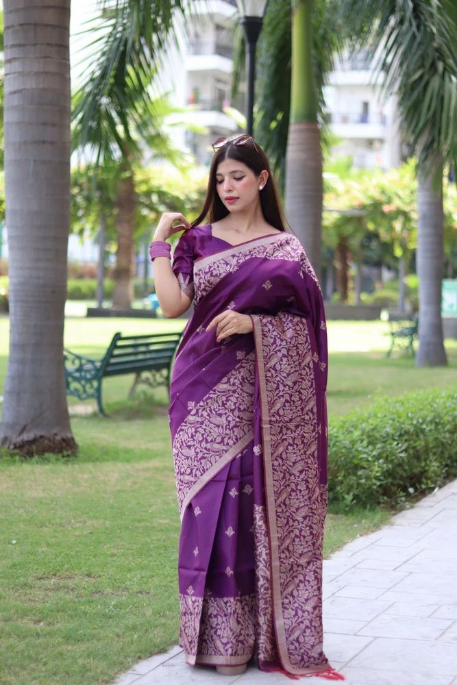 Banglori Handloom raw silk saree