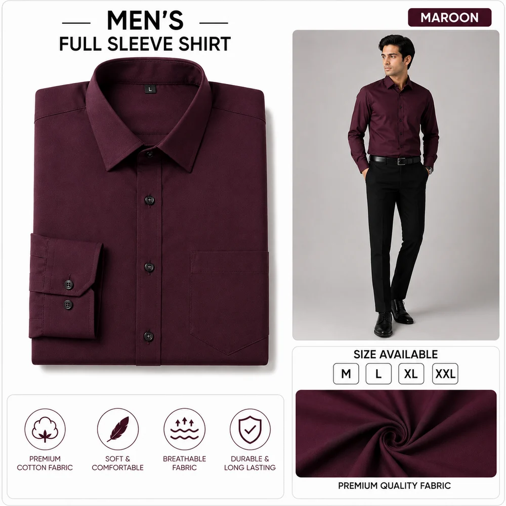 Cotton Plain Shirt