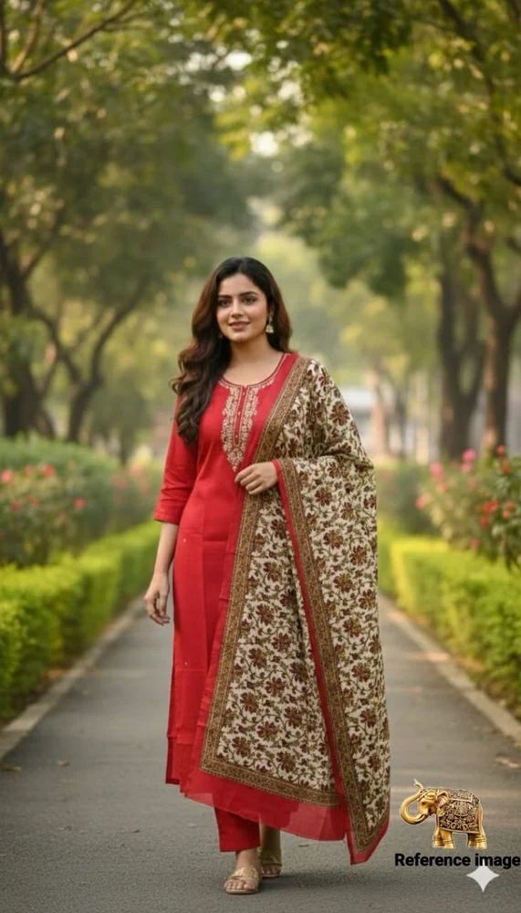 premium hand work kurti with pant and dupatta