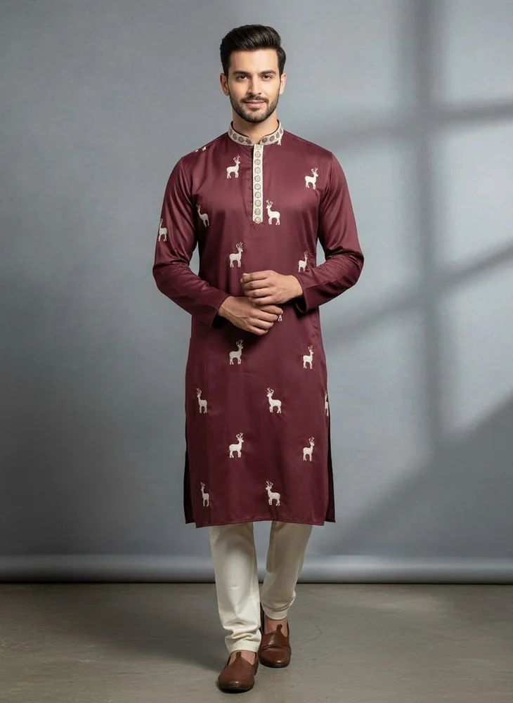 HEAVY MALAI SATIN EMBRODIERY KURTAS