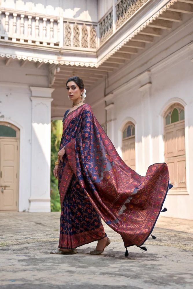 kashmiri Soft Pashmina Silk Saree