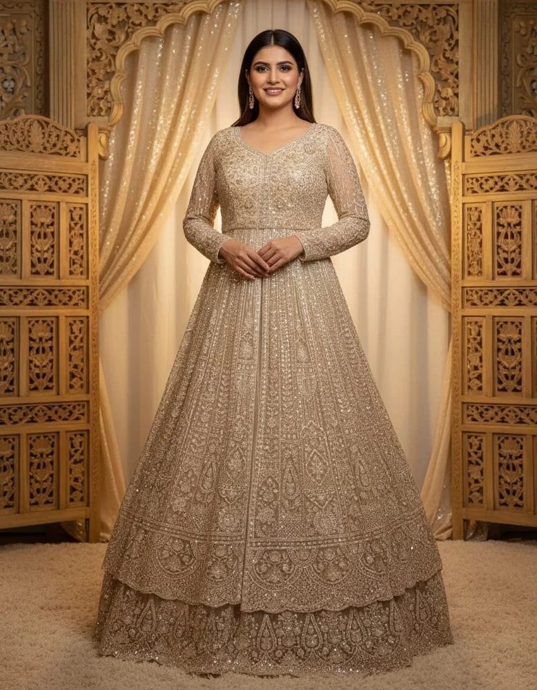 Premium Net Embroidery Fabric Trusted Exporter & Wholesaler for Lehenga, Ethnic and Bridal Wear