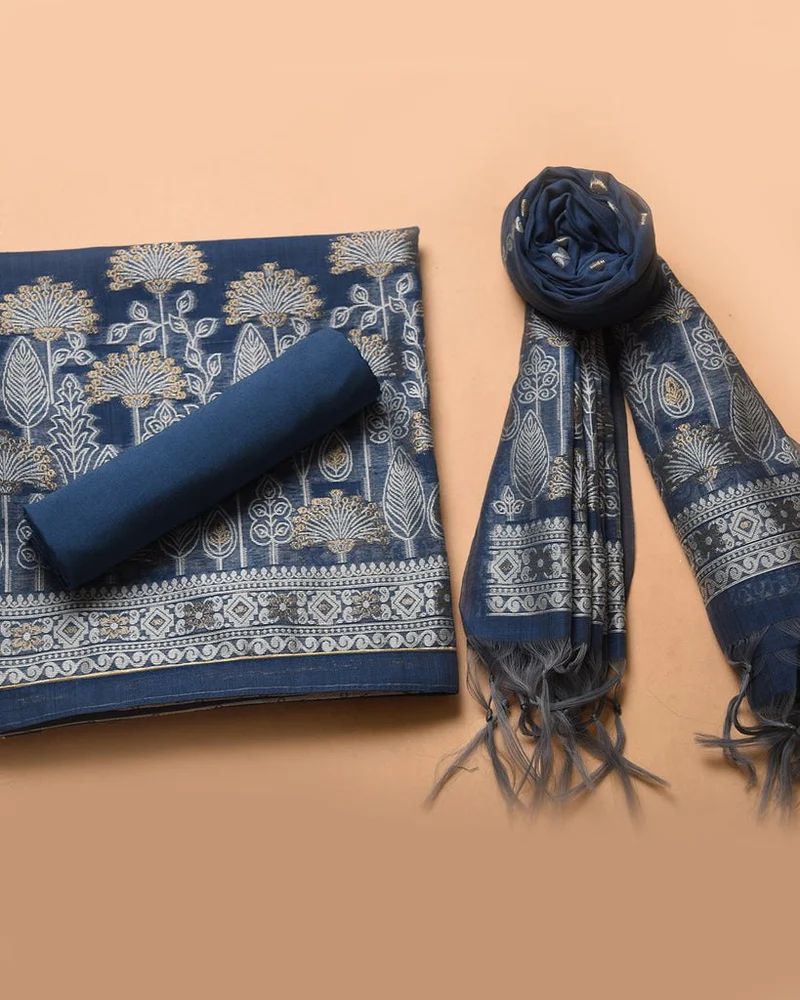 PURE SOFT COTTON SUIT WITH JAMDANI PATTERN