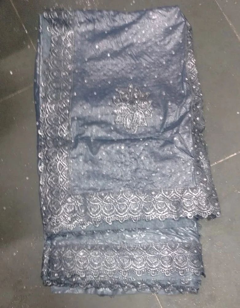 Grey Silk Saree