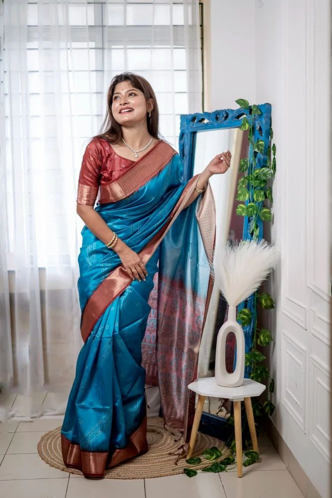 Pink  Nuga Silk Saree