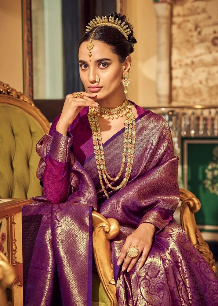 Rajpath Copper Zari saree