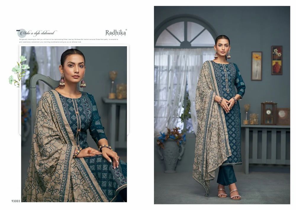 Radhika Azara Black Berry Vol 11 Cotton Dress Material Collection