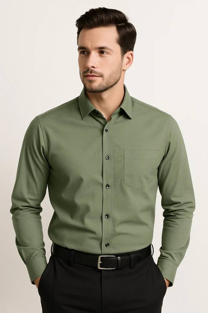 Cotton Plain Shirt