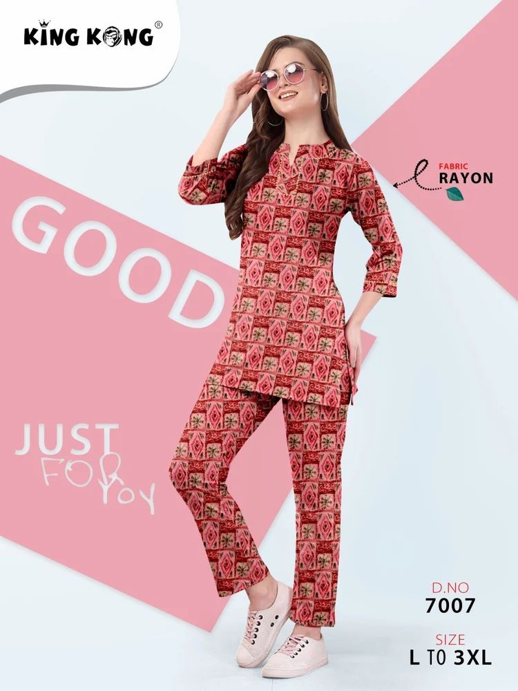 Chic and Comfortable Heavy Rayon Co-Ord Set (L-3XL)