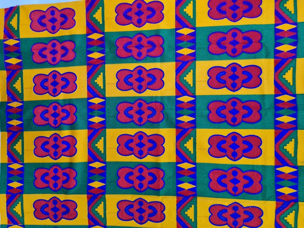 Cotton Polyester African Kente Fabric