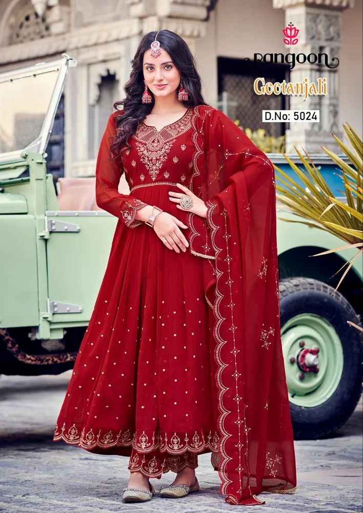 Silk Kurti Pant Set