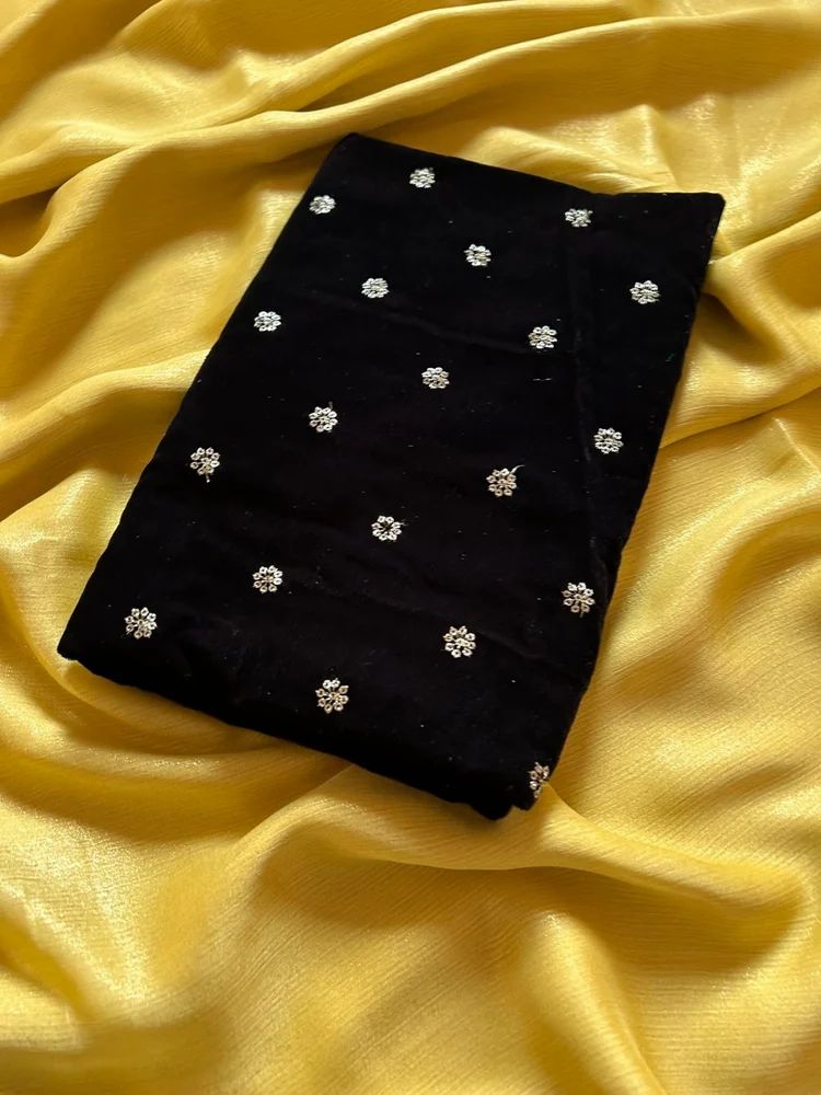 Designer Glitter Work Chiffon Saree