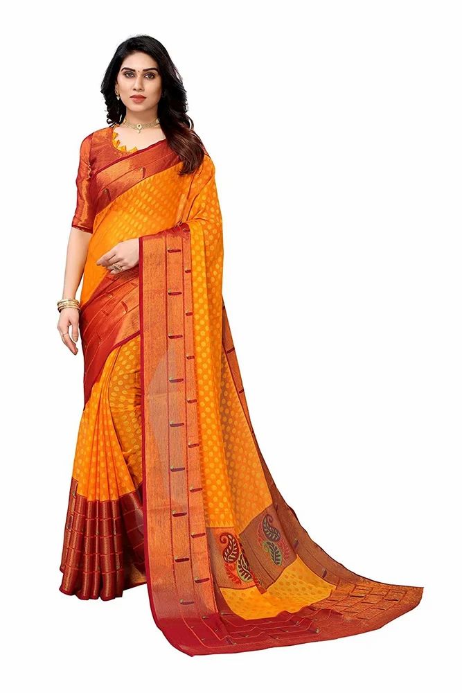 Leeza Store Toned Ethnic Motifs Bhagalpuri Brasso Saree
