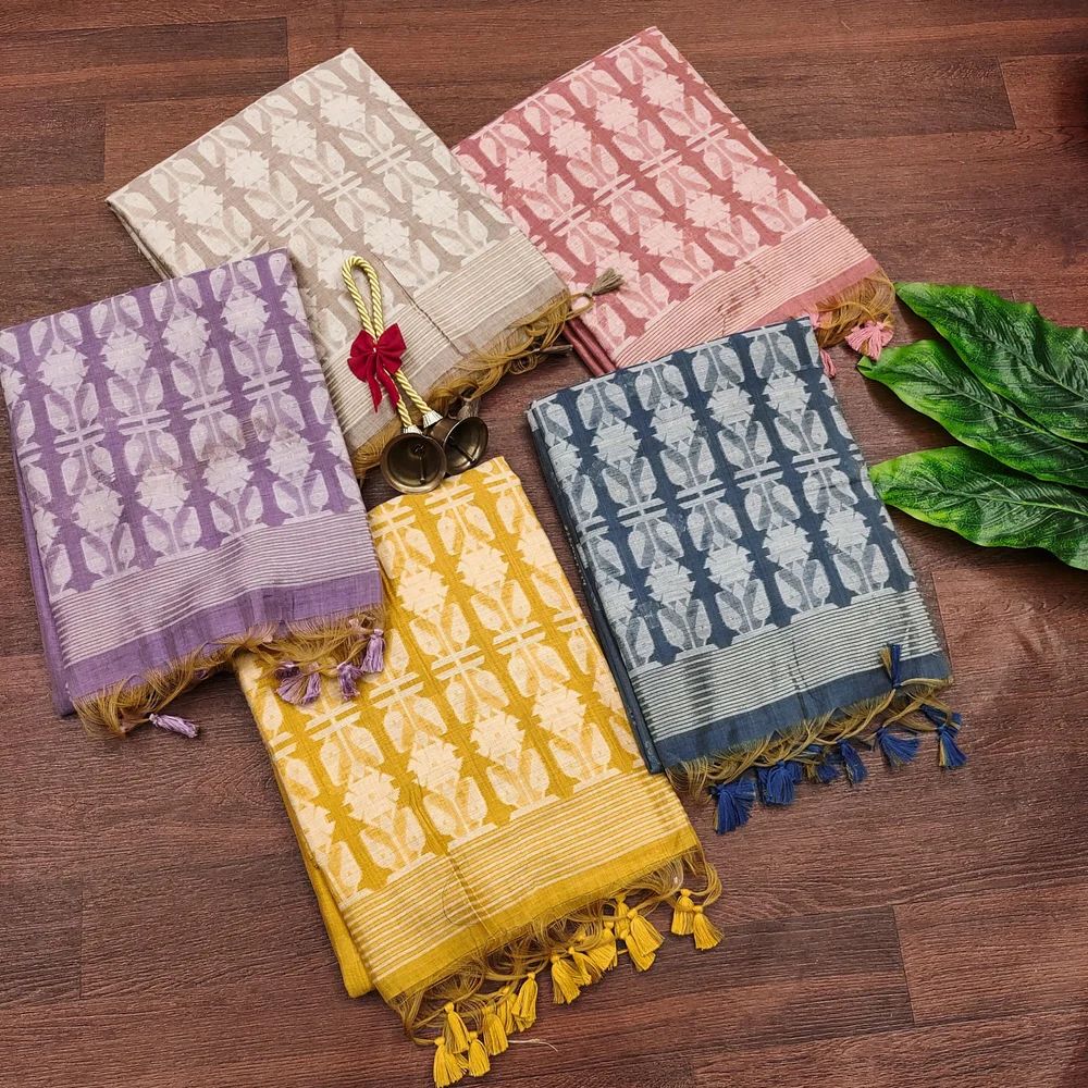 Premium soft muga traditional jamdani saree