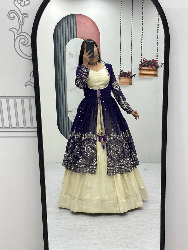 TRENDY CULTURE'S Designer Lehenga Choli Shrug with Heavy Thread & Sequin Work